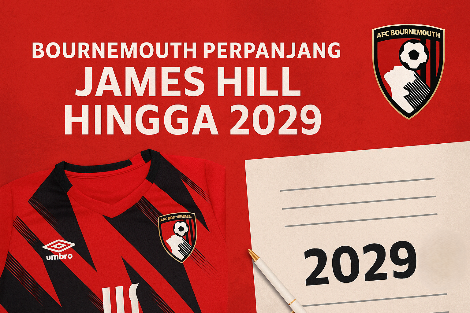 Jalalive: Apa Arti Kontrak Baru James Hill untuk Bournemouth Hingga 2029?